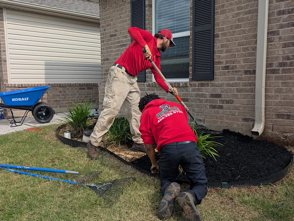 mulch bed installation